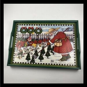 Christmas wooden tray Mary Engelbreit